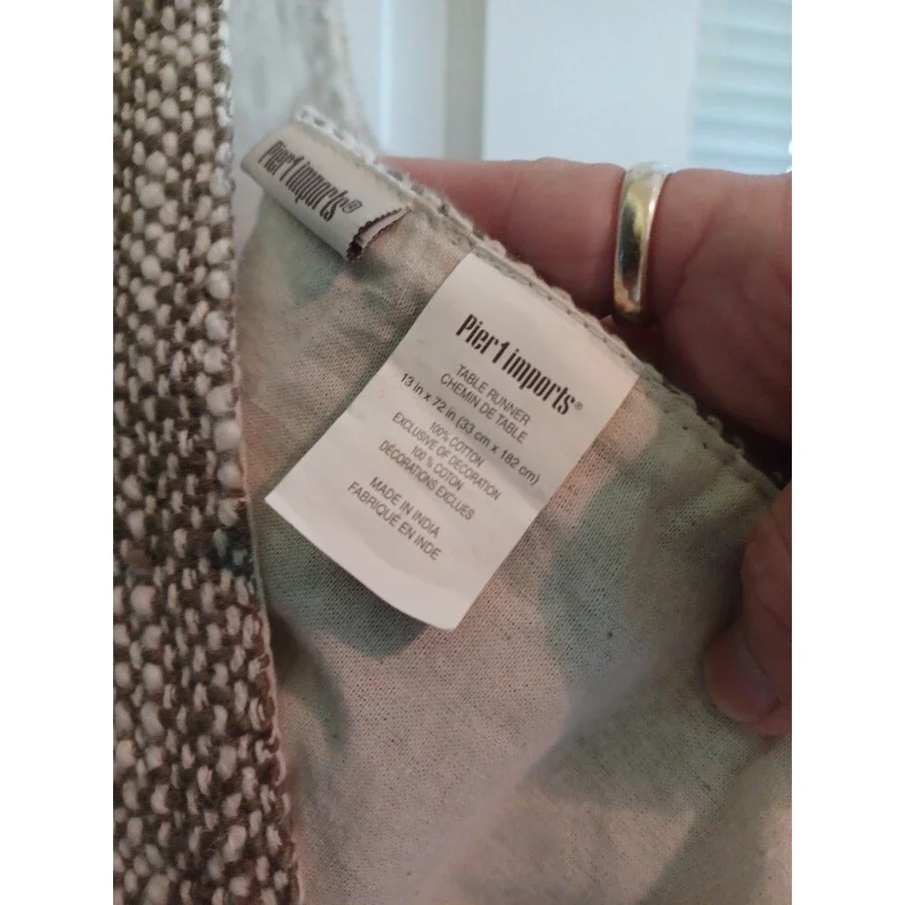 Pier 1 Imports textured woven table runner 13x72